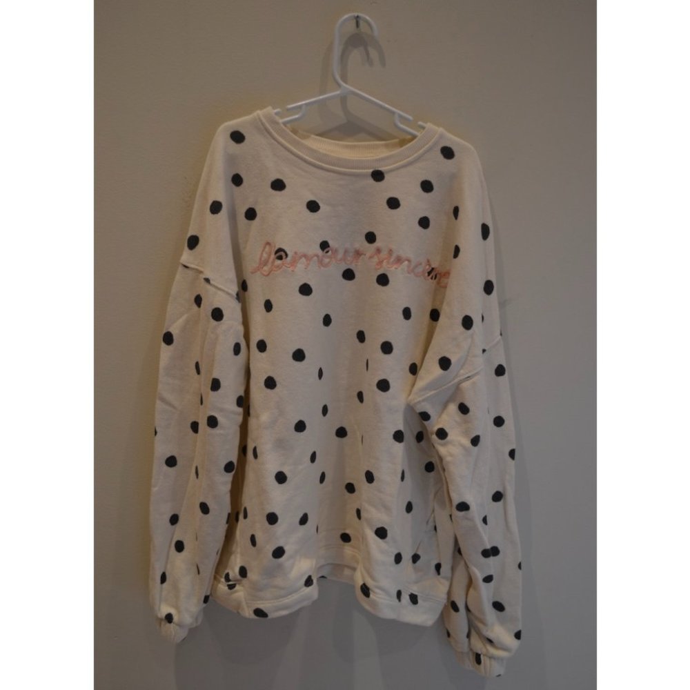 Zara Girls (11-12) Polkadot "l'amour sincere" Sweater